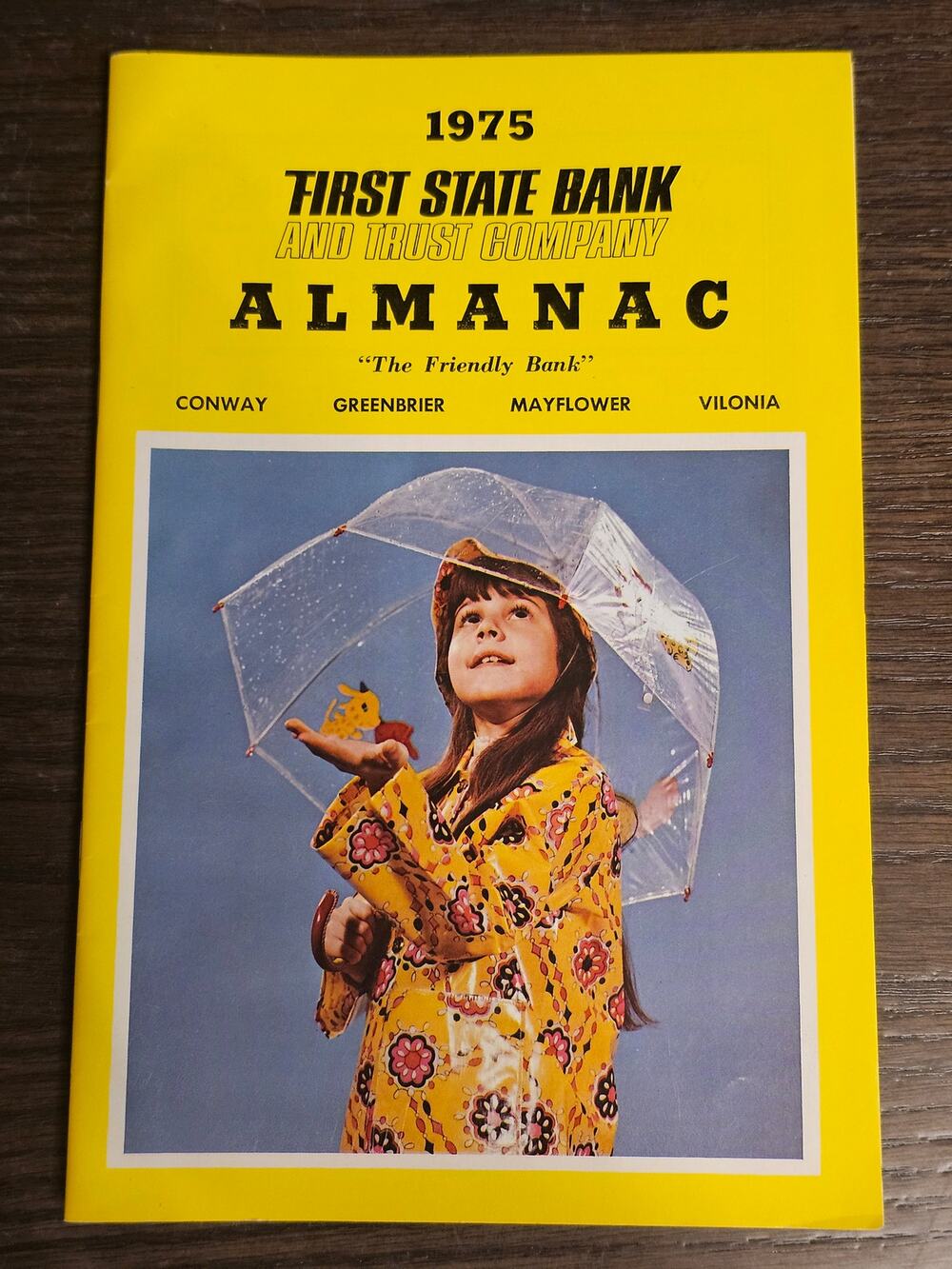 VTG 1975 First State Bank Almanac Conway Greenbrier Mayflower Vilonia Arkansas
